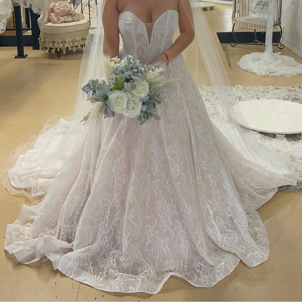 DREAMS by Eddy K Lace Ballgown - Champagne- Sz 12